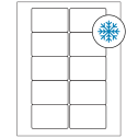 3" x 2" White Rectangular Sheet Labels - Freezer Grade Adhesive