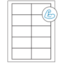 3.5" x 2" White Rectangular Sheet Labels - Ultra Aggressive Adhesive