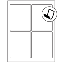 3.75" x 4.75" Blockout Rectangular Sheet Labels