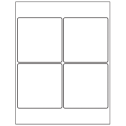 4" x 4" White Matte Litho Square Sheet Labels