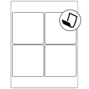 4" x 4" Blockout Square Sheet Labels