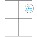 4.25" x 5.5" White Rectangular Sheet Labels (4-UP) - Ultra Aggressive Adhesive
