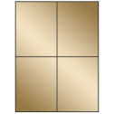 4.25" x 5.5" Gold Foil Rectangular Sheet Labels (4-UP)