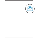 4.25" x 5.5" Photo Gloss Rectangular Sheet Labels (4-UP)
