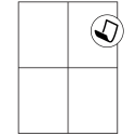 4.25" x 5.5" Blockout Rectangular Sheet Labels (4-UP)