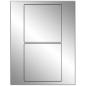 5" x 5" Silver Foil Square Sheet Labels