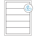 7.5" x 2" White Rectangular Sheet Labels - Ultra Aggressive Adhesive