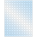 0.5" White Premium High Gloss Circular Sheet Labels