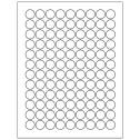 0.75" White Matte Litho Circular Sheet Labels