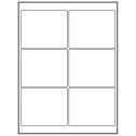 4" x 3" White Rectangular Sheet Labels