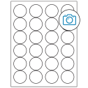 1.666" Photo Gloss Circular Sheet Labels