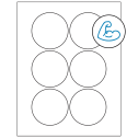 3" White Circular Sheet Labels - Ultra Aggressive Adhesive