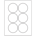 3" White Vinyl Drum Circular Sheet Labels