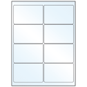 4" x 2.5" White Mid Gloss Rectangular Sheet Labels