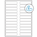 3.5" x 0.75" White Rectangular Sheet Labels - Ultra Aggressive Adhesive