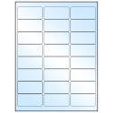 2.625" x 1.25" White Premium High Gloss Rectangular Sheet Labels