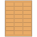 2.625" x 1.25" Pastel Orange Rectangular Sheet Labels
