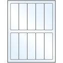 1.5" x 4.75" White Mid Gloss Rectangular Sheet Labels