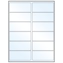 4" x 1.75" Crystal Clear Rectangular Sheet Labels