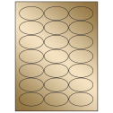 2.5" x 1.375" Gold Foil Oval Sheet Labels