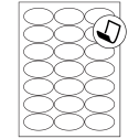 2.5" x 1.375" Blockout Oval Sheet Labels