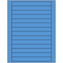 7" x 0.75" Fluorescent Blue Rectangular Sheet Labels
