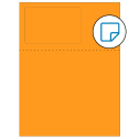 4.75" x 3" Fluorescent Orange Rectangular Sheet Labels - Removable Adhesive