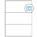 8.5" x 3.666" Photo Gloss Rectangular Sheet Labels