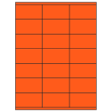 2.83" x 1.5" Fluorescent Red Rectangular Sheet Labels