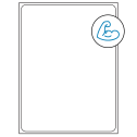 8.375" x 10.875" White Rectangular Sheet Labels - Ultra Aggressive Adhesive