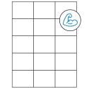 2.83" x 2.2" White Rectangular Sheet Labels - Ultra Aggressive Adhesive