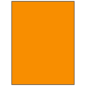 8.5" x 11" Fluorescent Orange Rectangular Sheet Labels