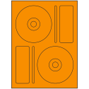 4.656" x 4.656" Fluorescent Orange Sheet Labels
