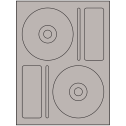 4.656" x 4.656" Gray Sheet Labels