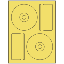 4.656" x 4.656" Pastel Yellow Sheet Labels