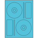 4.656" x 4.656" Turquoise Sheet Labels