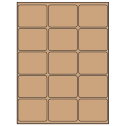 2.6875" x 2" Brown Kraft Rectangular Sheet Labels