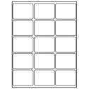 2.6875" x 2" White Rectangular Sheet Labels