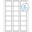 2.125" x 1.75" White Rectangular Sheet Labels - Ultra Aggressive Adhesive