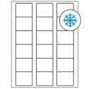 2.125" x 1.75" White Rectangular Sheet Labels - Freezer Grade Adhesive