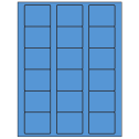 2.125" x 1.75" Fluorescent Blue Rectangular Sheet Labels