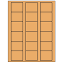 2.125" x 1.75" Pastel Orange Rectangular Sheet Labels