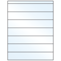 8.5" x 1.5" Crystal Clear Rectangular Sheet Labels