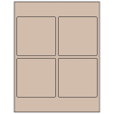 3.875" x 3.875" Pastel Tan Square Sheet Labels