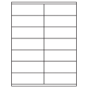 4.25" x 1.5" White Matte Litho Rectangular Sheet Labels