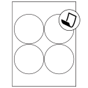3.9375" Blockout Circular Sheet Labels