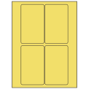 3" x 5" Pastel Yellow Rectangular Sheet Labels
