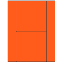 5.5" x 5.5" Fluorescent Red Square Sheet Labels