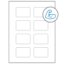 2.6" x 1.77" White Rectangular Sheet Labels - Ultra Aggressive Adhesive