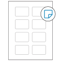 2.6" x 1.77" White Rectangular Sheet Labels - Removable Adhesive